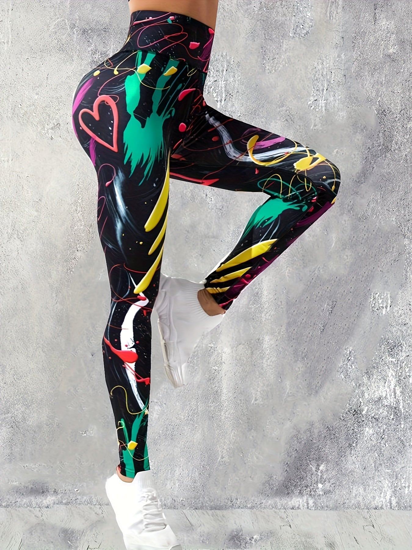 High Waist Printed Yoga Leggings for Women