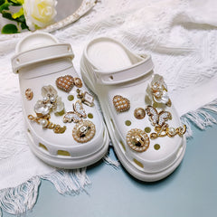 16pcs Butterfly & Flowers Shoe Charms For Clogs Garden Shoes DIY Accessories