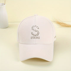S STARS Embroidery Baseball Cap Adjustable Dad Hats Outdoor Golf Sun Hat