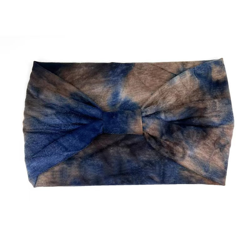 Knotted Headband Women Head Wraps Stretchy Hair Accessories Bands Tie Dye 1pc
