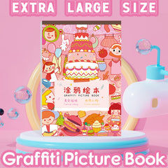 8K Pink Graffiti Coloring Book Toy Set