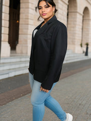  Casual Blazer Women's Plus Long Sleeve Workwear Blazer