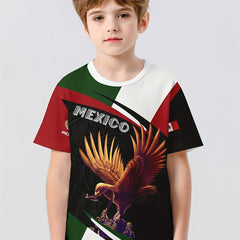 MEXICO 3D Print Boys T-shirt Short Sleeve Top Summer Kids Outgoing Clothes