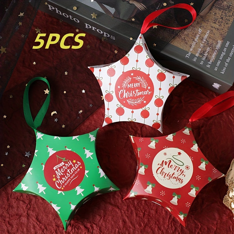 Christmas Stars Candy Box x5 Party Favors Packaging