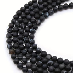6 8 10mm Matte Striped Agate Beads DIY Jewelry Bracelet Necklace Materials