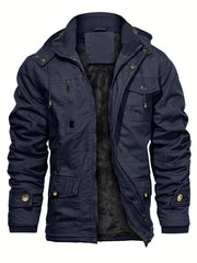 Men's Winter Cargo Jackets Thicken Outwear Fleece Lined Military Warm Coat