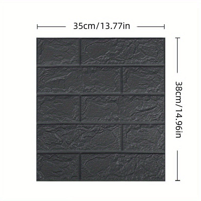 2pcs 3D Wall Stickers Soft Bricks Self-adhesive Waterproof Room Decor