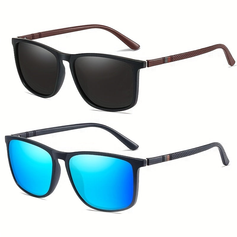 Men's Vintage Square Polarized Sunglasses Driving Shades UV Protection