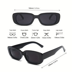Y2K Rectangle Sunglasses Beach Party Club UV400