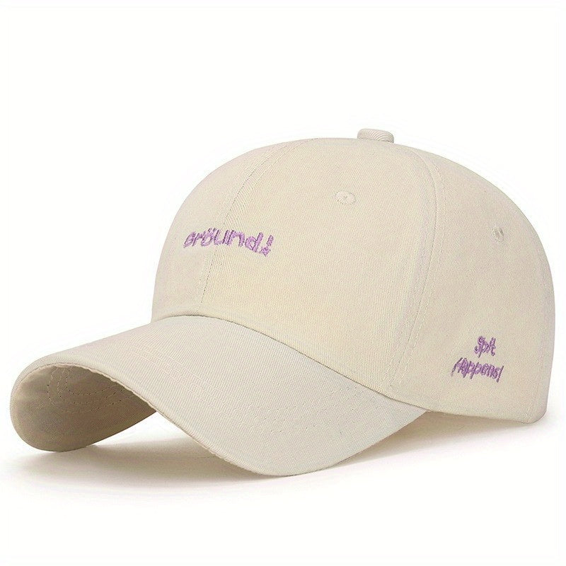 Embroidery Couple Baseball Cap Solid Cotton Dad Hats Casual Unisex Sun Hats