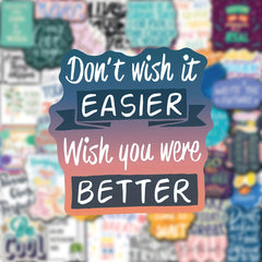 50pcs Motivational Stickers For Adults Inspirational Water Bottle Stickers