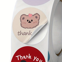500pcs Thank You & Cartoon Baking Stickers