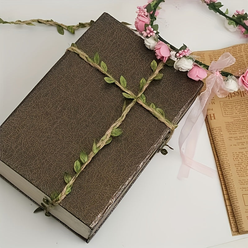 1 Roll Gift Decor Leaf Rope Holiday Gift Decor Supplies Christmas Party