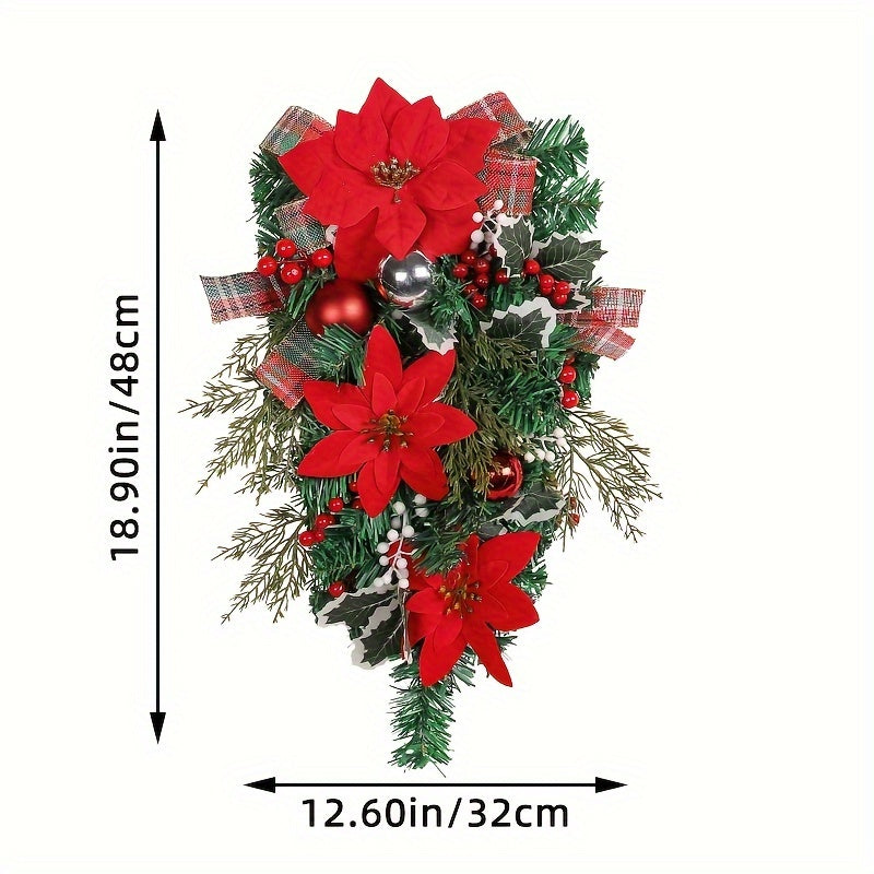 Ribbon Christmas Flower Hanging Decoration