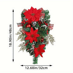Ribbon Christmas Flower Hanging Decoration