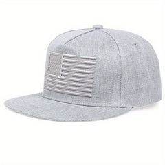 Flag Embroidery Snapback Hat Solid Hip Hop Baseball Cap Unisex