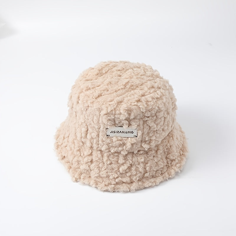 Winter Hairy Bucket Hat for Women - Outdoor Casual Style