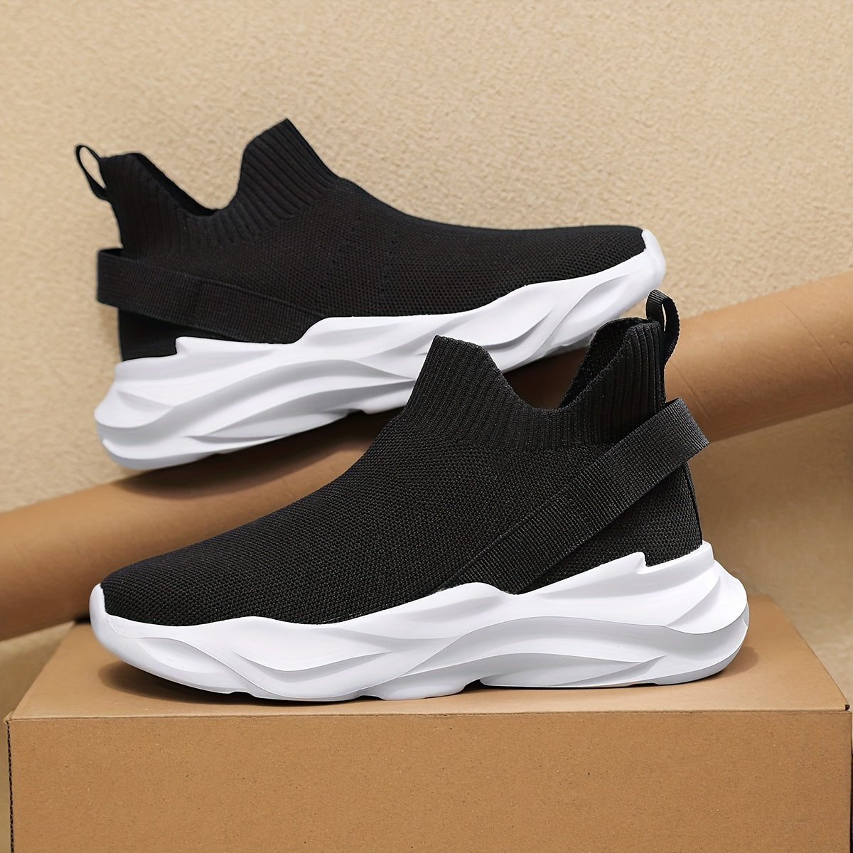 Men's Breathable Slip-On Sneakers with Shock Absorption