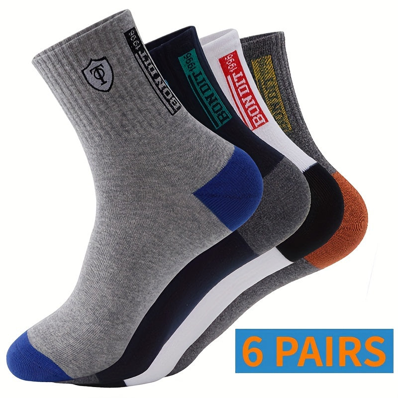 Breathable Moisture Wicking Athletic Socks - 6 Pairs