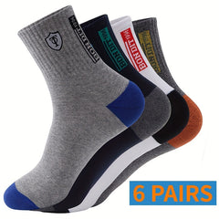 Breathable Moisture Wicking Athletic Socks - 6 Pairs