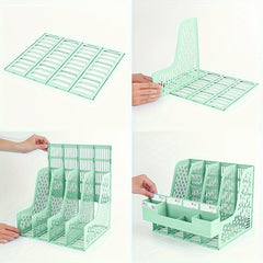 12pcs File Storage Container Desktop File Holder File Storage Box