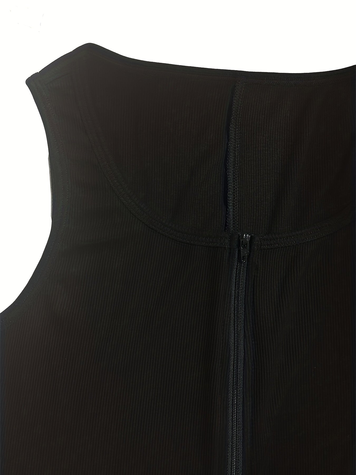 Casual Zip Front Slim Romper Jumpsuit for Women