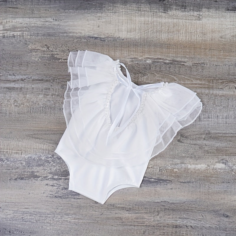 Newborn Lace Romper Bodysuits for Girls - Photo Shoot Outfits
