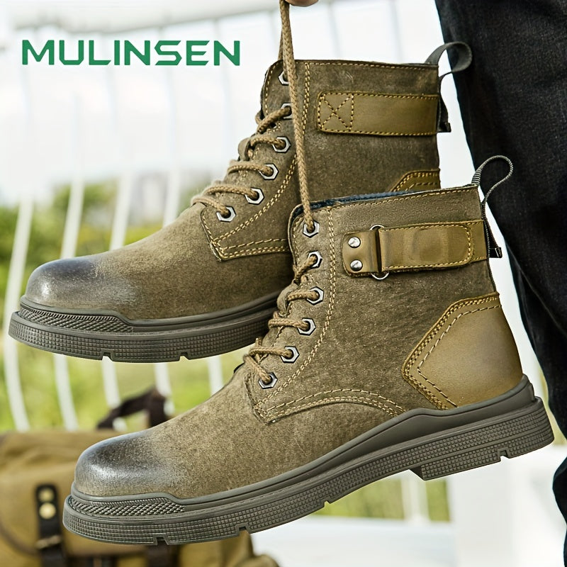 Men's Retro Style Service Boots Casual Walking Shoe