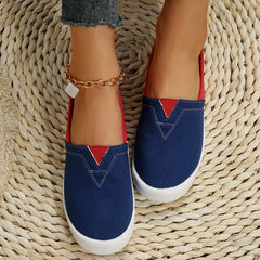 Women's Casual Canvas Slip-On Shoes Lightweight Low Top Sneakers