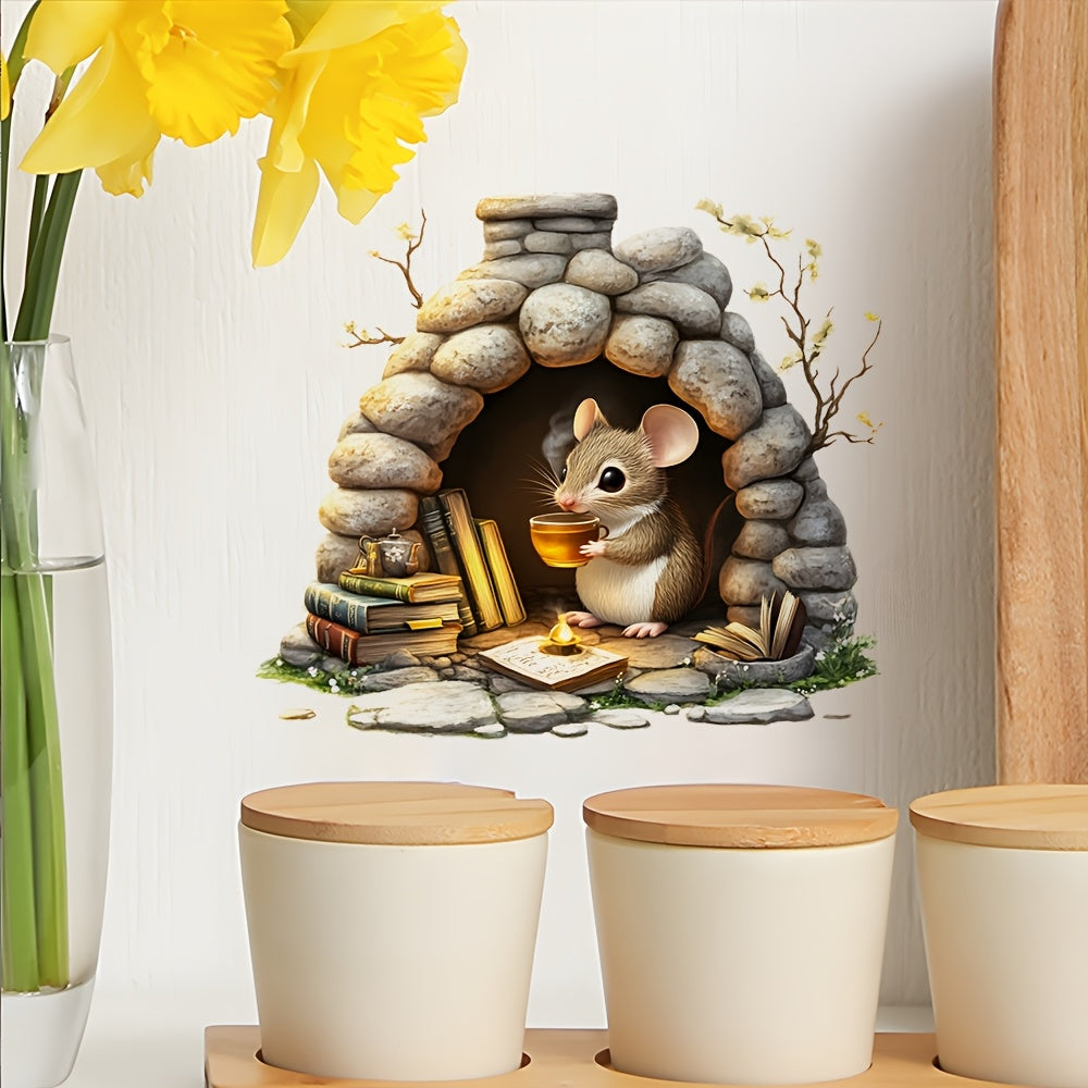 Mouse Hole Removable Waterproof Sticker for Wall Decor