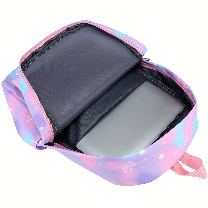 Colorblock Laptop Backpack Lightweight Daypack for Girls & Women