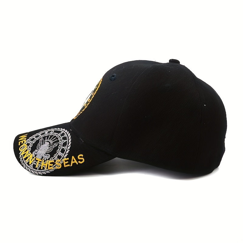 Three Logos Embroidery Baseball Cap Unisex Sports Hat