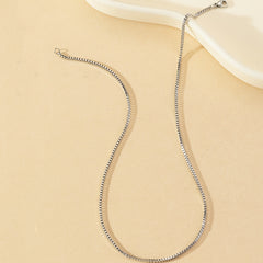 Men's Stainless Steel Box Necklace