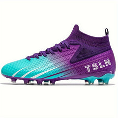 Boy's High Top Spiked Football Cleat - Non Slip and Breathable