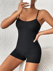 Skinny Sleeveless Jumpsuit Stretchy Mini Strap Jumpsuit