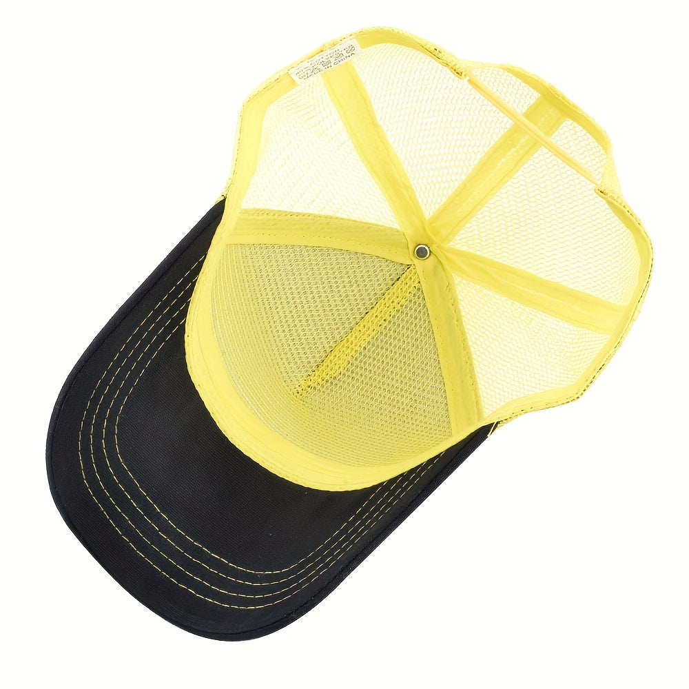 Turtle Embroidered Baseball Cap Adjustable Mesh Trucker Hat Unisex