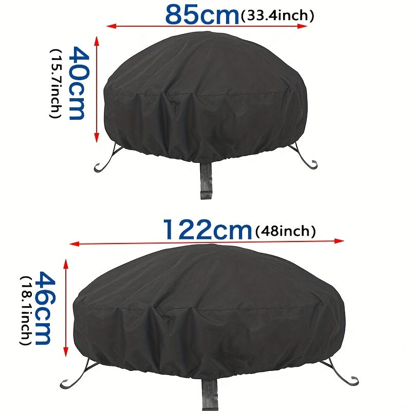 Waterproof Round Fire Pit Cover Full Coverage Patio Fire Pit Cover