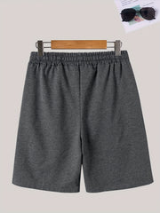 Men's Coconut Tree Printed Drawstring Shorts With Pockets
