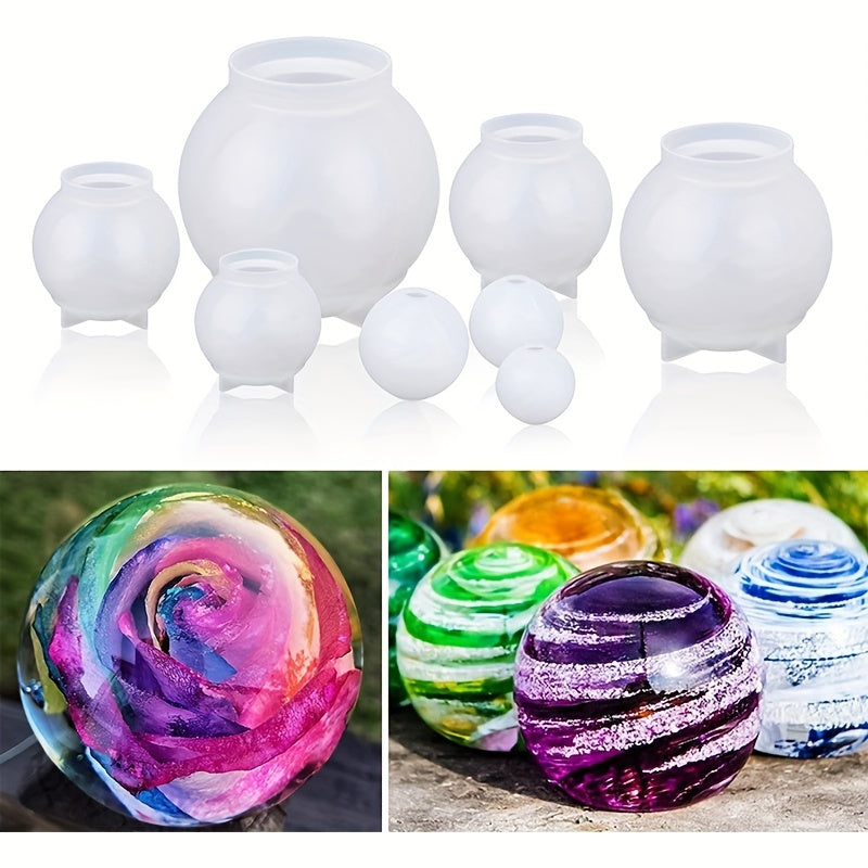 1pc Seamless 3D Sphere Resin Molds Large Round Ball Epoxy Resin Molds