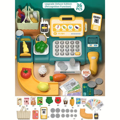 Interactive Youngsters' Play Cash Register, Durable ABS Material