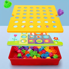 Button Art Toys Crafts For Toddler Activities Game Peg Board Preschool Toys