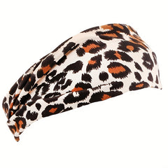 Women's Flower Printed Hairband Sports Sweat Elastic Bundle Hairband Multicolor
