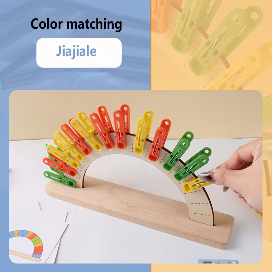 Rainbow Clip Sorting Toys Home Desktop Toys Classroom Teaching Tools