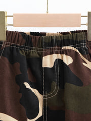 Boys Camo Cargo Pant Plush Warm Winter Trousers Kids Clothes