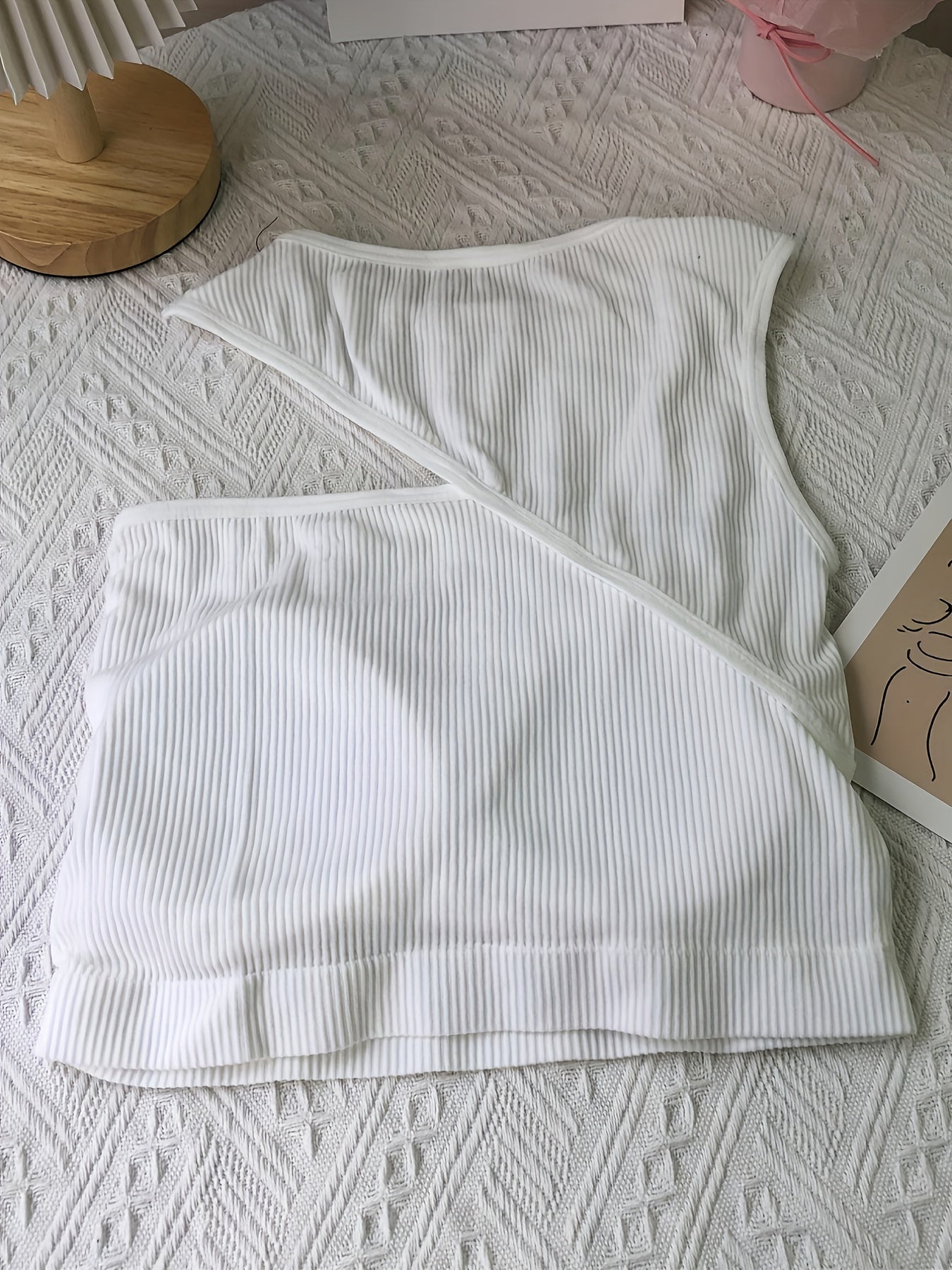 3pcs Girl's Ribbed Tank Top Cutout Comfy Soft Undershirts