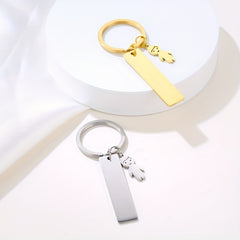 Personalized Name ID Keychain Stainless Steel Pendant
