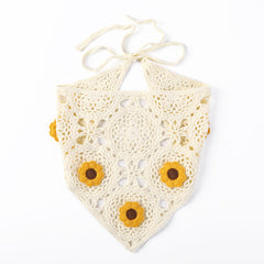 Boho Knitted Triangle Bandana Hair Scarf Hairband for Women Girls