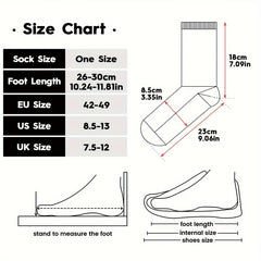Men's Athletic Mid Crew Sport Socks Non Slip Nylon Blend Breathable Socks