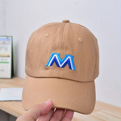 M Embroidery Baseball Cap Solid Casual Dad Hats Unisex