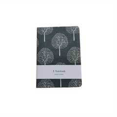 Floral Printed Linen Cloth Notebook A5 Hard Cover Notepad